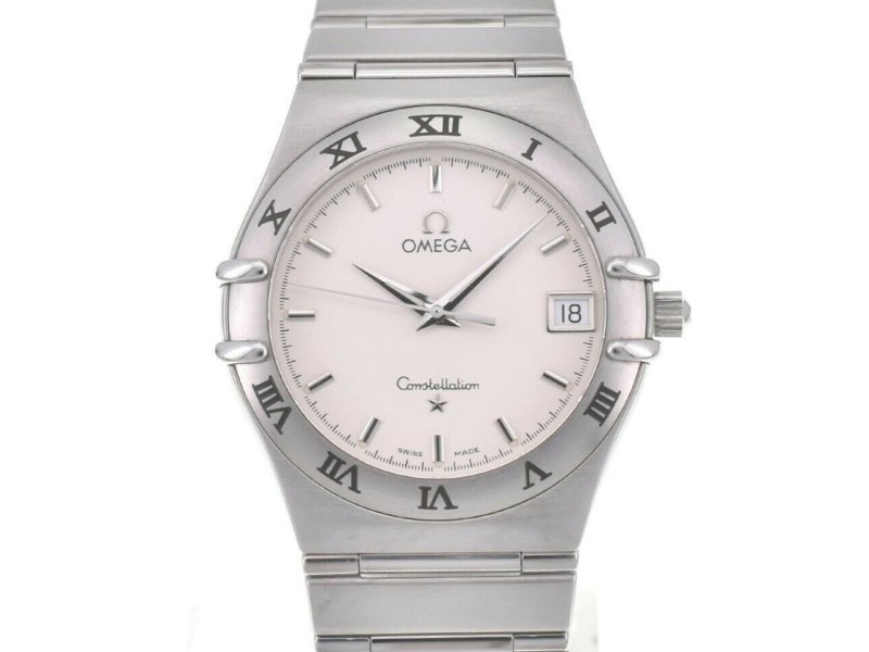 OMEGA Constellation Date stainless steel Silver Dial Quartz Watch LXGJHW-57