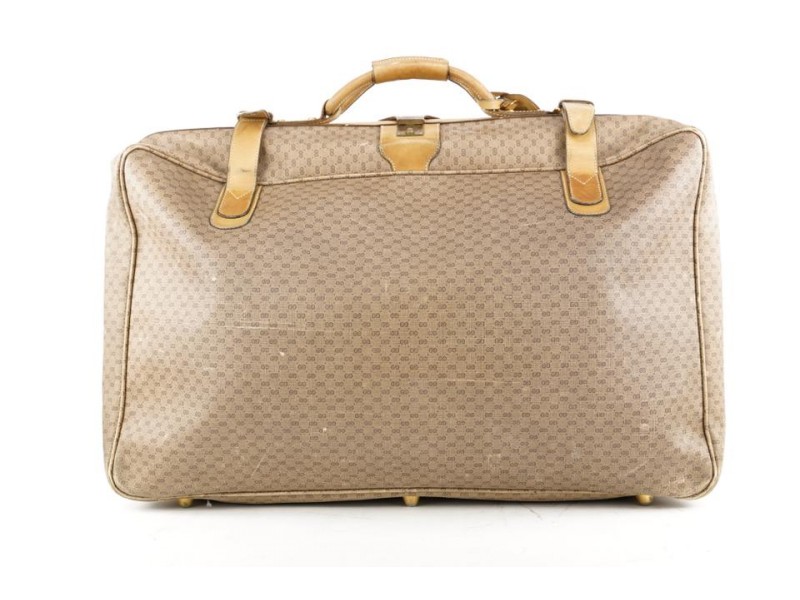 Gucci Monogram GG Micro Logo Suitcase Luggage Bag 398ggs226