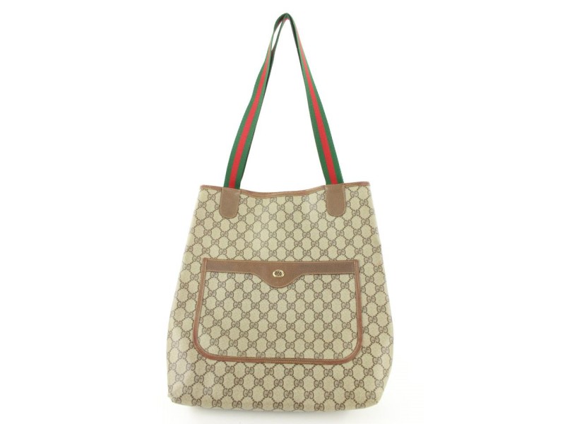 Gucci Supreme GG Web Large Shopping Tote Bag 862849
