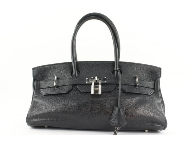 Hermès Rare Black Clemence Leather JPG Birkin 42 PHW 31her121
