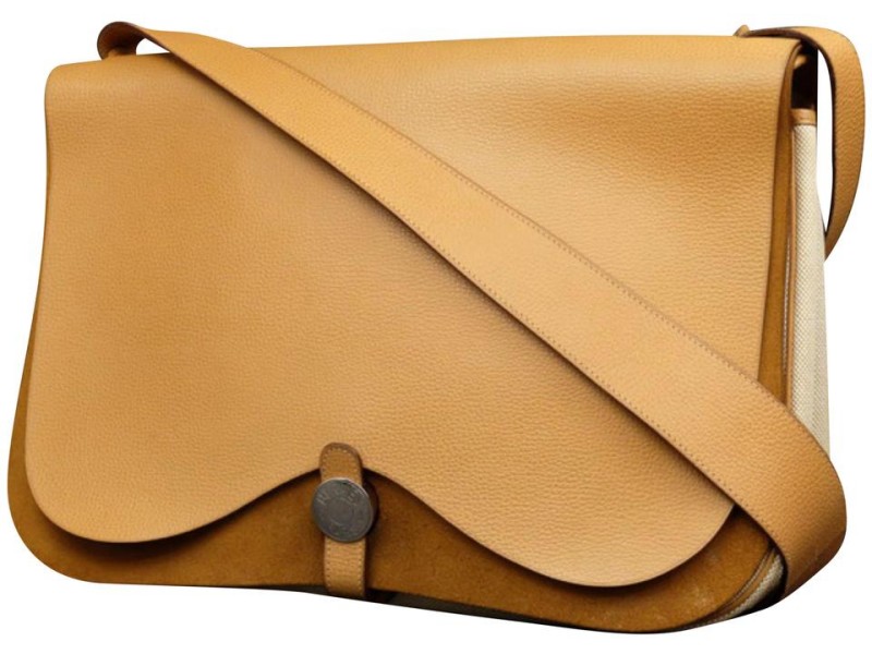 Hermès Tan Leather Colorado GM Double Flap Messenger Bag 2247350