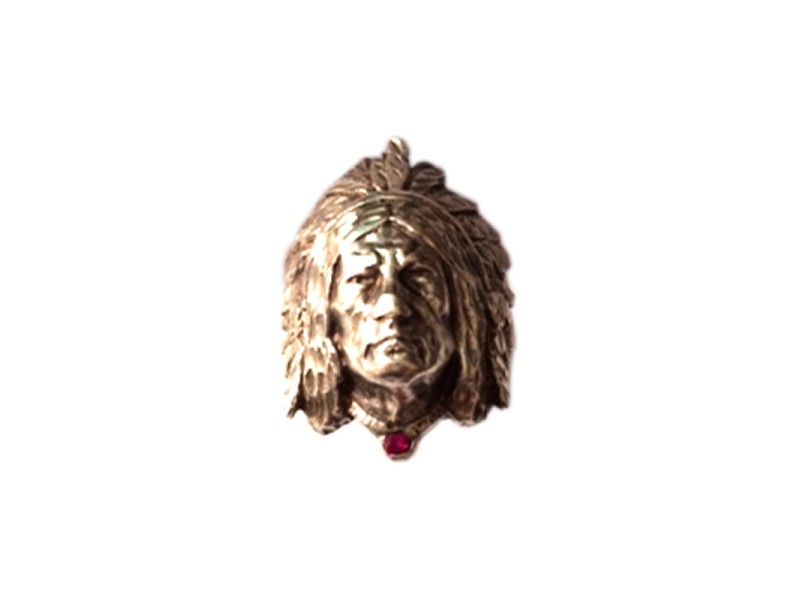 Indian Chief Head Sterling Silver Ring