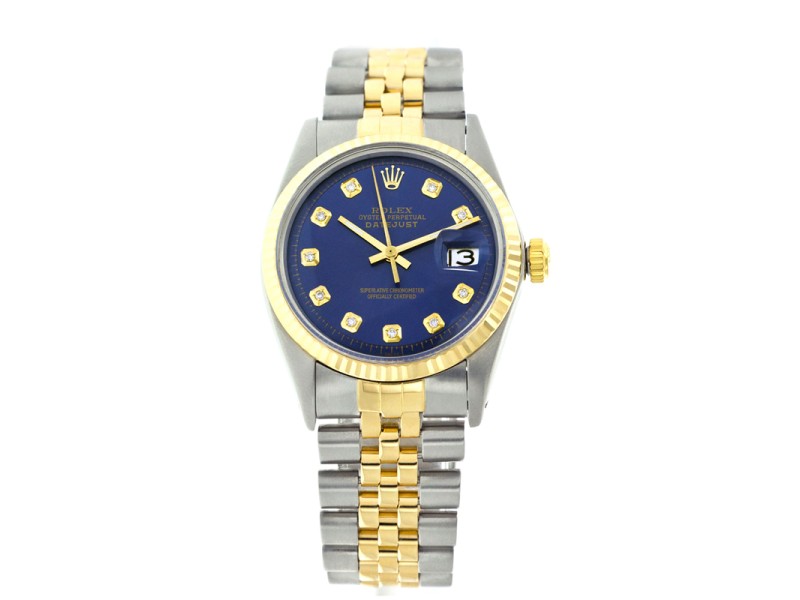 Rolex Datejust 16013 18K Yellow Gold & Stainless Steel 36mm Mens Watch