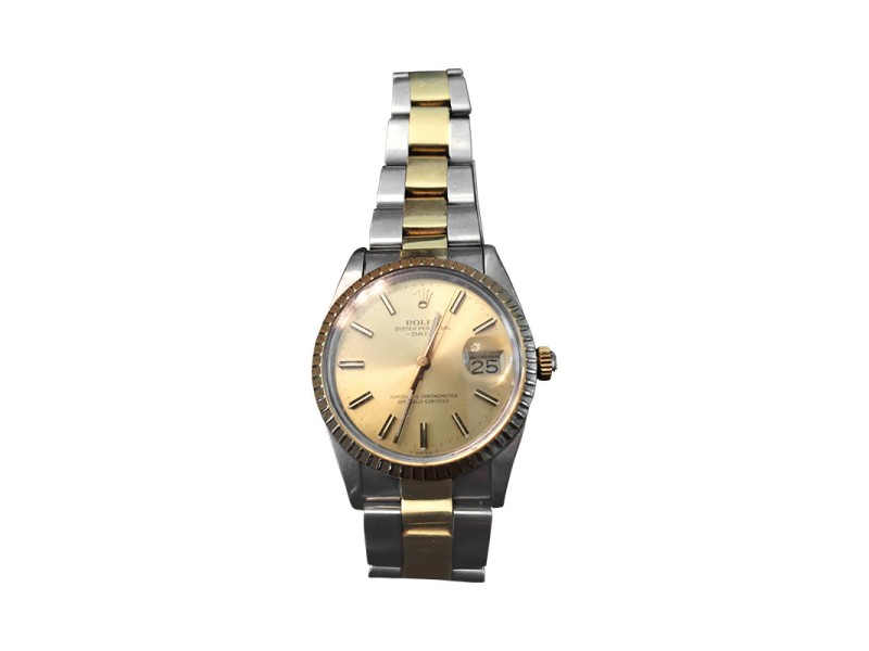 Rolex Oyster Perpetual Date With 18K Yellow Gold And Stainless Bracelet