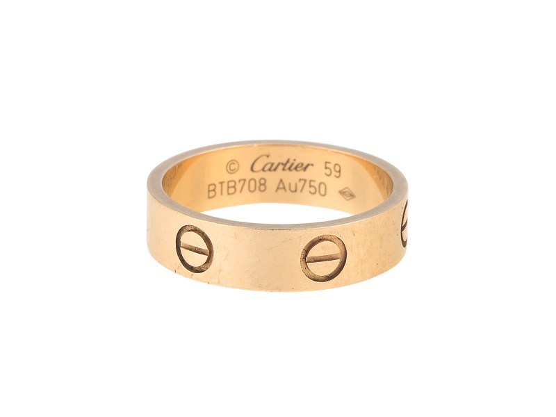 Cartier 18K Yellow Gold Love Ring Size 8.75