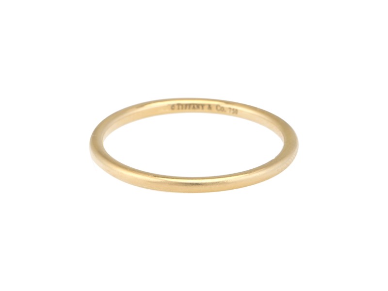 Tiffany & Co. 18k Yellow Gold Thin Stack Ring Size 7.75