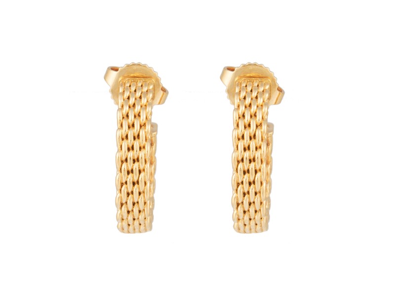 Tiffany & Co. 18K Yellow Gold Mesh Earrings