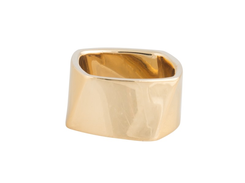 Tiffany & Co. 18k Yellow Gold Franck Gehry Torque Ring Size 7.5 