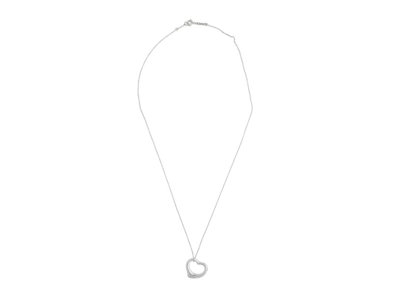 Tiffany & Co. Paloma Picasso Platinum Open Heart Necklace