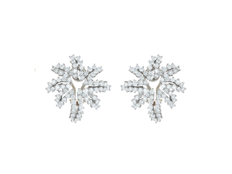 Tiffany & Co.  Firework Collection Platinum Diamond Earrings