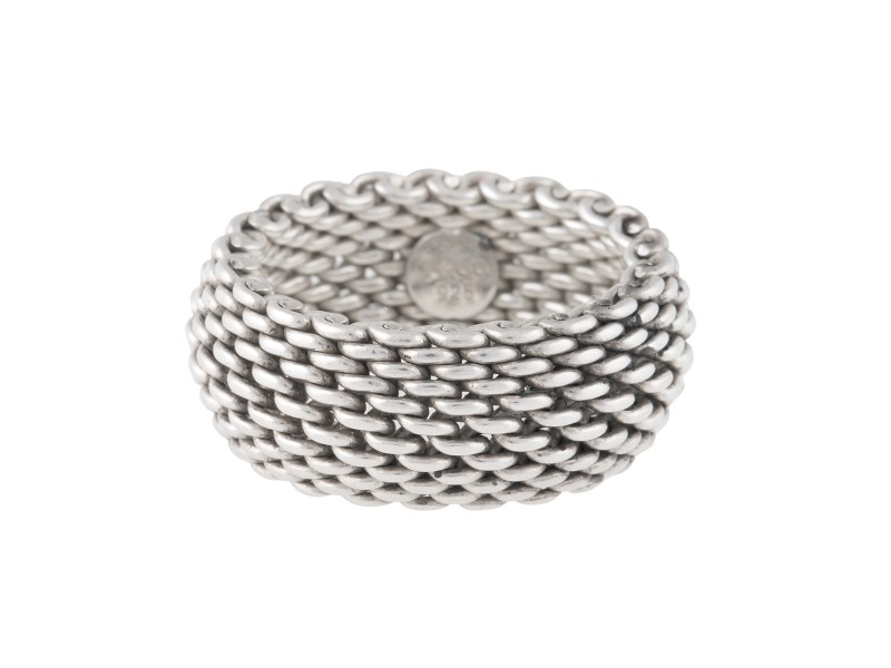 Tiffany & Co. Sterling Silver Mesh Ring Size 7