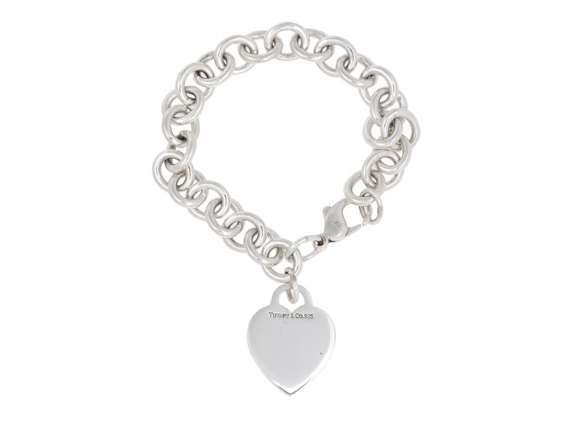 Sterling Silver Heart Charm Bracelet 