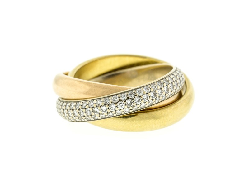 Cartier Trinity Pave Diamonds Ring