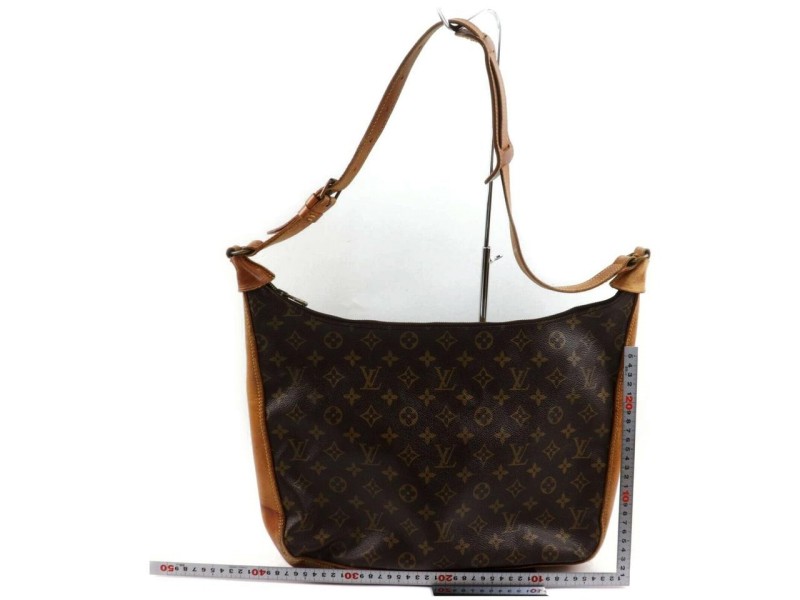 Louis Vuitton Bagatelle Hobo Monogram Zip 872561 Brown Coated