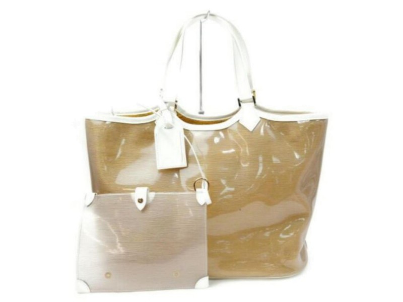 Louis Vuitton Epi Plage Clear Translucent Lagoon Bay Baia with Pouch 872928