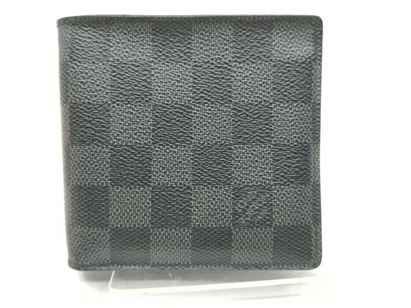 Louis Vuitton Damier Graphite Portefeiulle Marco Men's Wallet Slender Florin 861255