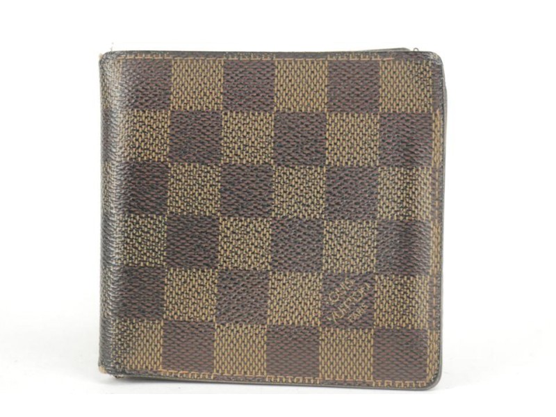 Louis Vuitton Damier Ebene Mens Bifold Wallet 4LK1221