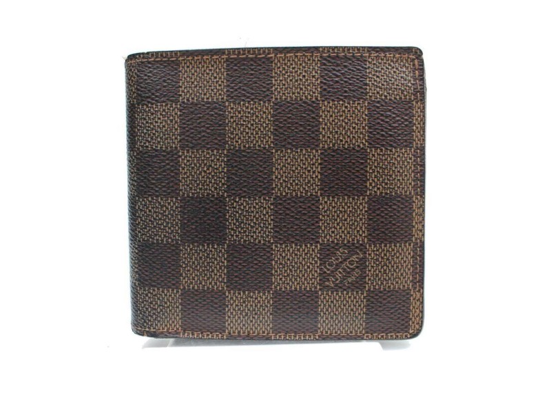 Louis Vuitton Damier Ebene Portefeuille Marco Men's Bifold Wallet 871384