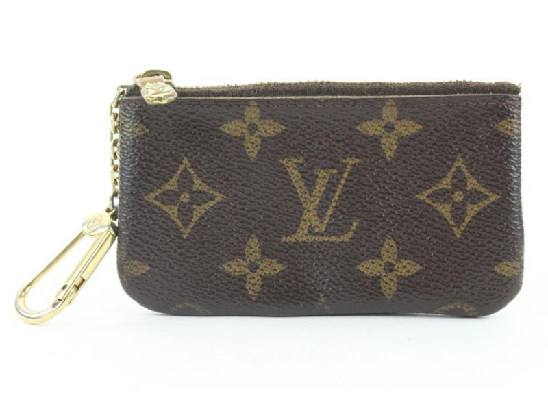 Louis Vuitton Monogram Key Pouch Pochette Cles Keychain 217lvs210