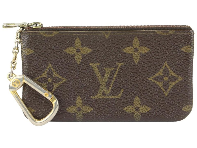 Louis Vuitton Monogram Key Pouch Pochette Cles Keychain 236lvs716