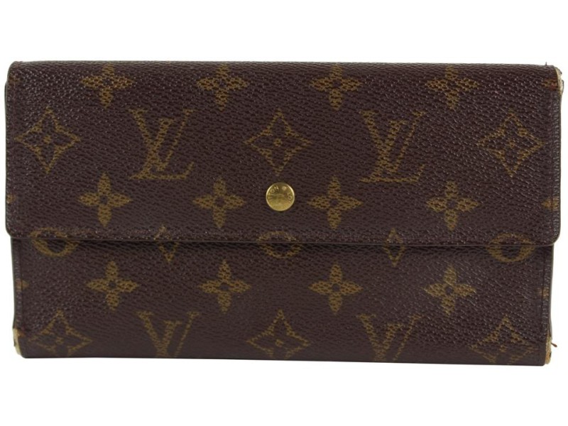Louis Vuitton Monogram Porte Tresor Sarah Trifold Long Wallet 13lvs1223