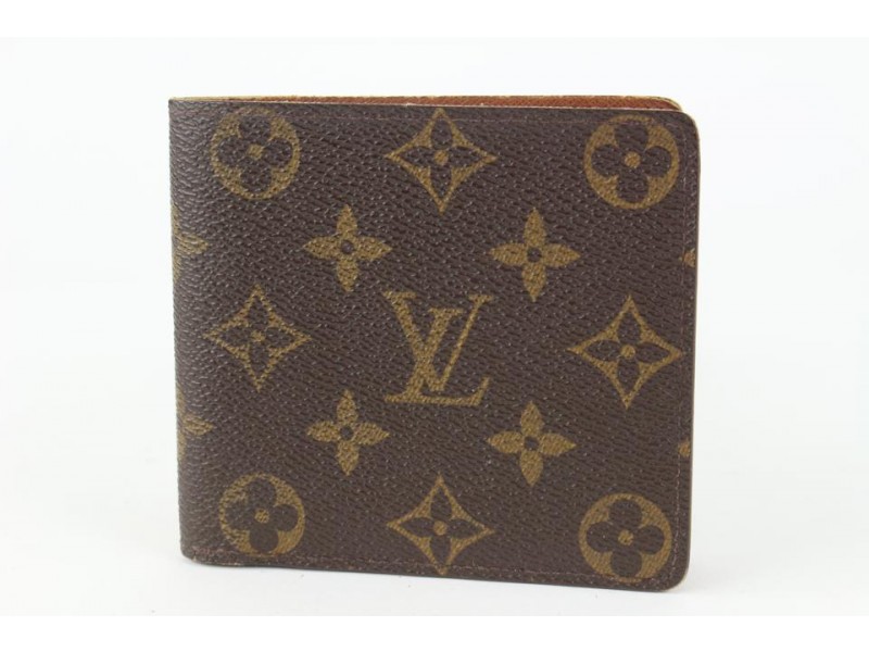 Louis Vuitton Monogram Men''s Bifold Multiple Slender Marco Wallet 12lv1029