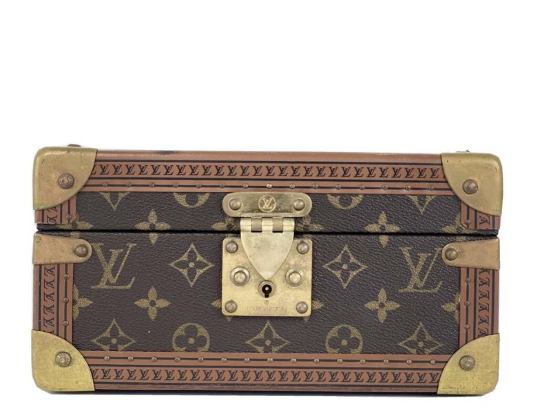 Louis Vuitton Rare Conffret Tresor 24 Monogram Box Jewelry Boite Trunk Case 1LA419