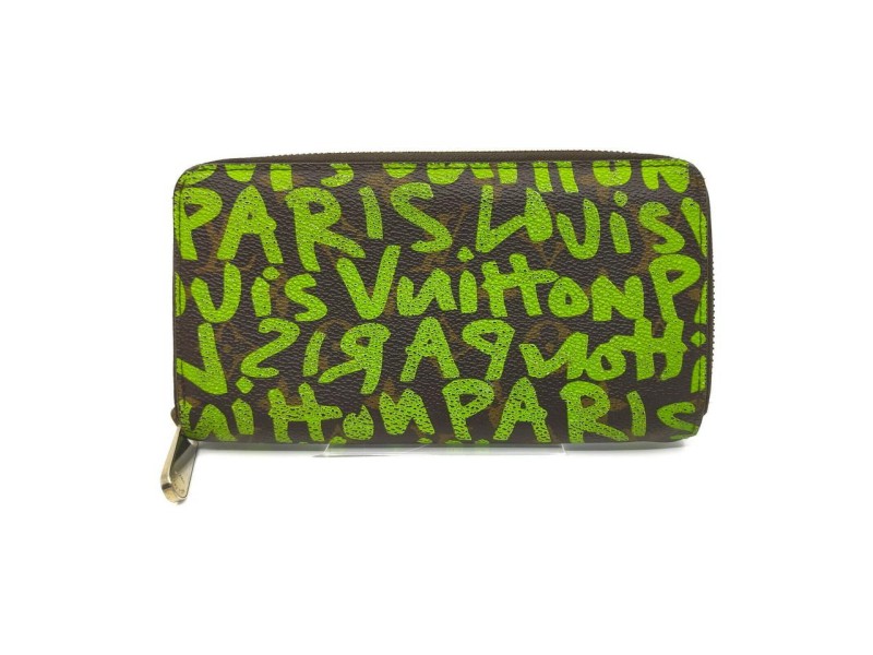 Louis Vuitton Neon Green Stephen Sprouse Graffiti Long Zippy Wallet Zip Around863325