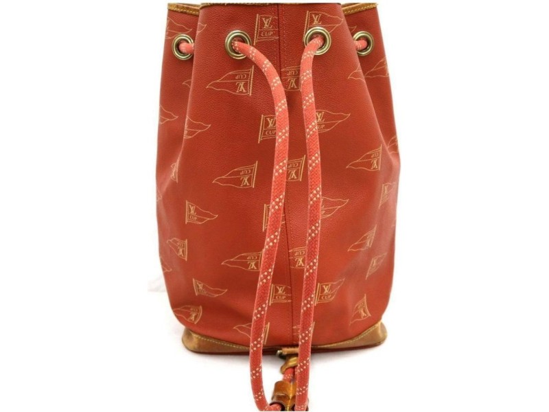 Louis Vuitton LV Cup Red Monogram Saint Tropez Drawstring Backpack 861844