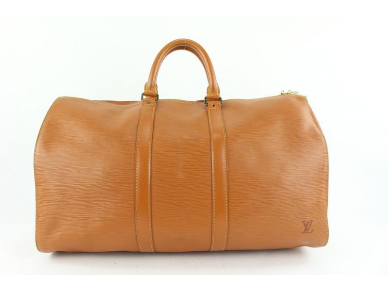 Louis Vuitton Brown Epi Leather Cipango Keepall 45 Duffle Bag 530lvs610