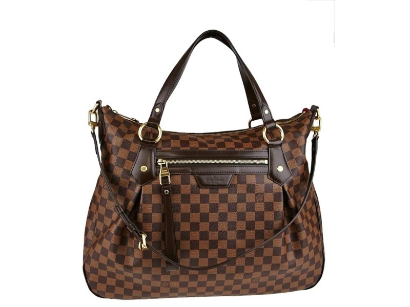 Louis Vuitton Evora Hobo Damier Ebene Mm 2way 17lz1211 Brown Coated Canvas  Shoulder Bag, Louis Vuitton