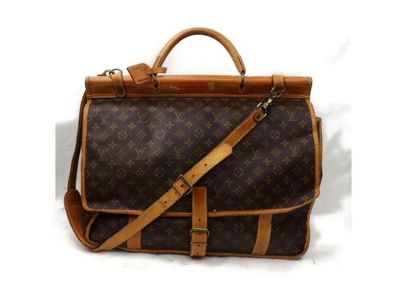 Louis Vuitton Vintage 1970 Weekender Travel Bag Brown - $2500