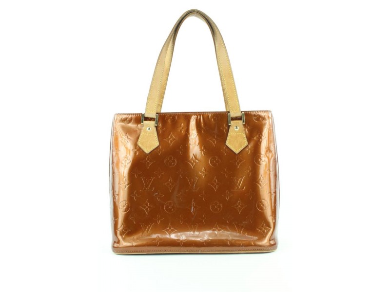 Louis Vuitton Bronze Monogram Vernis Houston Zip Tote Bag 621lvs316
