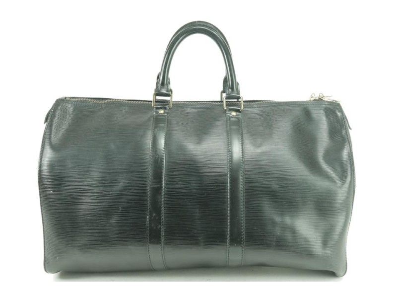 Louis Vuitton Epi Duffle Travel Keepall Black Travel Bag