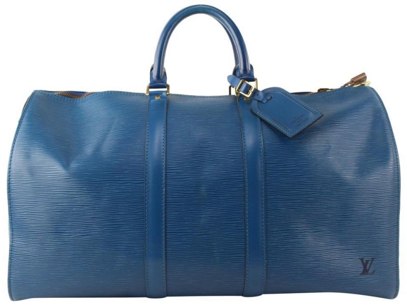 Louis Vuitton Blue Epi Leather Toledo Keepall 45 500lvs68