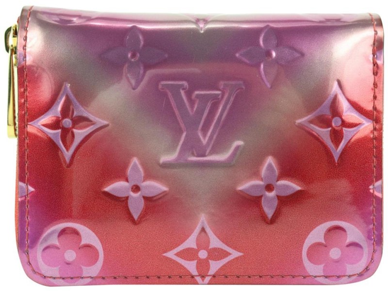 Louis Vuitton Limited Monogram Vernis Valentine Metallic Zippy Coin Purse 849lvs48