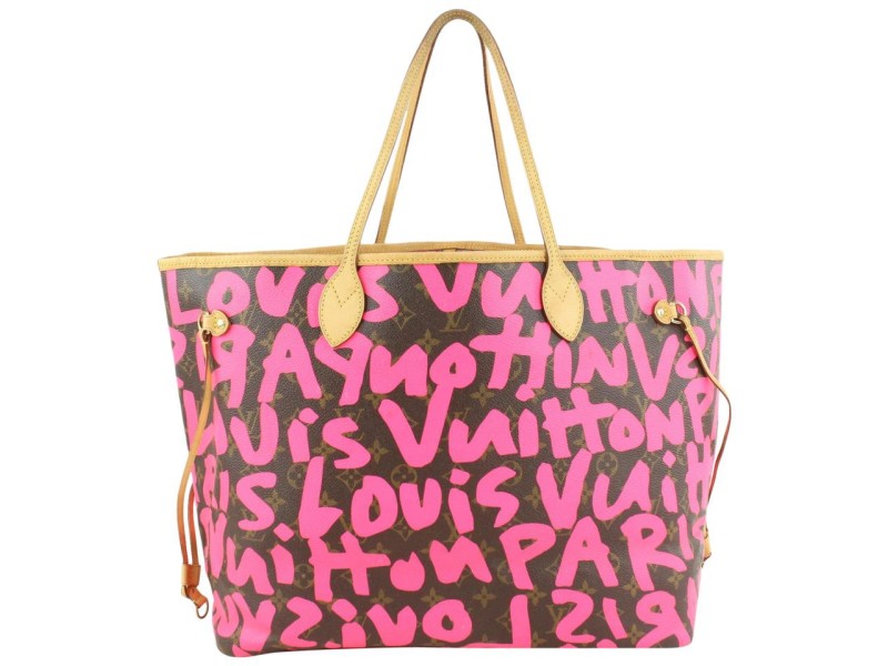 Louis Vuitton Stephen Sprouse Pink Graffiti Monogram Neverfull GM Tote Bag 49lvs625