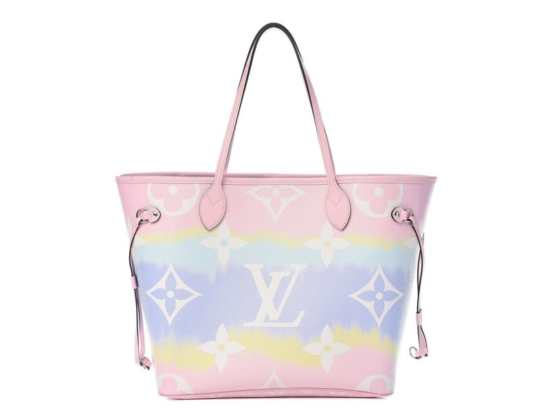 Brand New Louis Vuitton Authentic Escale Pastel Pink Neverfull MM No Pouch