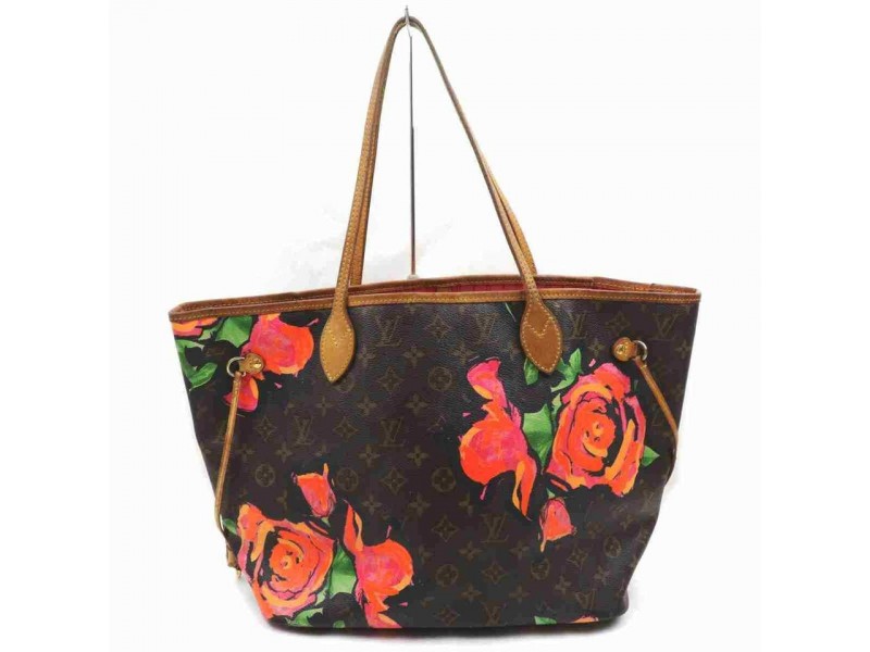 Louis Vuitton Rare Sprouse Monogram Roses Neverfull MM Tote 860688