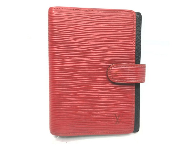 Louis Vuitton Red Epi Leather Small Ring Agenda Diary Cover Agenda PM 862357