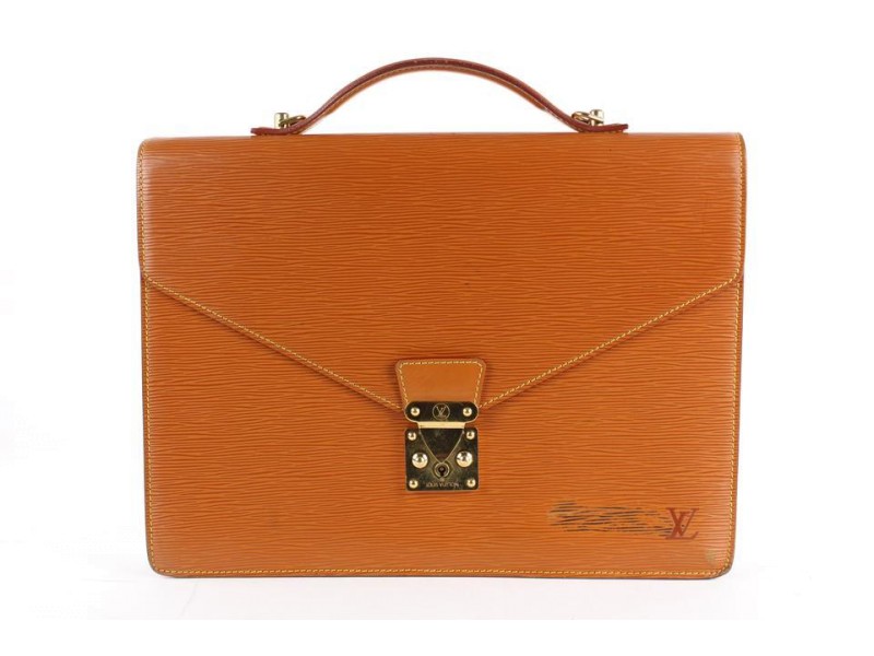 Louis Vuitton Brown Epi Serviette Conseiller Attache Briefcase 22lvs1228