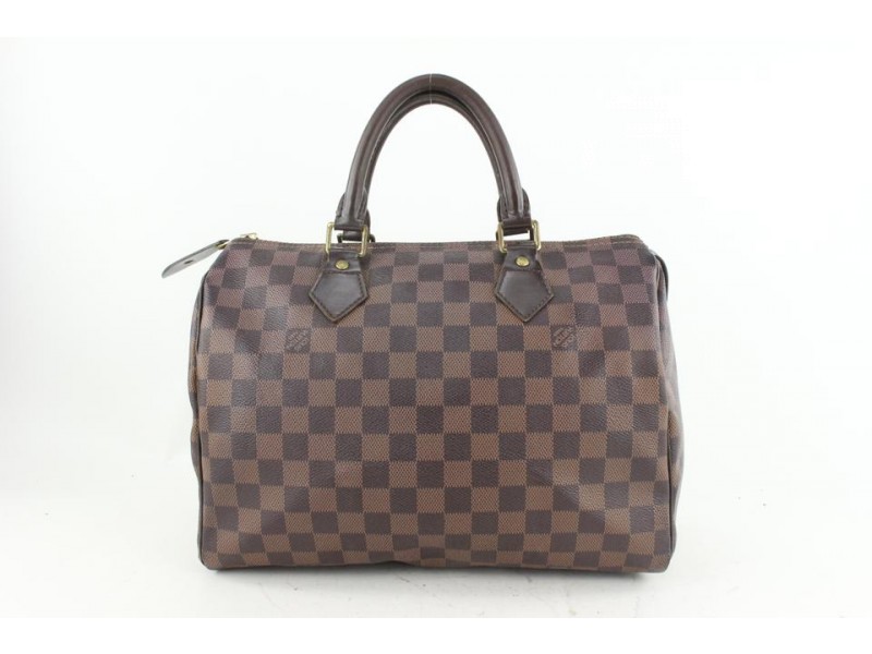 Louis Vuitton Damier Ebene Speedy 30 Boston Bag  715lvs622
