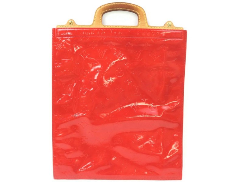 Louis Vuitton Red Monogram Vernis Stanton Tote Bag 863117