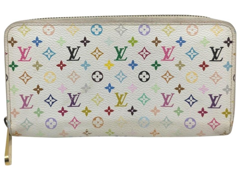 Louis Vuitton White Monogram Multicolor Zippy Wallet 862594a