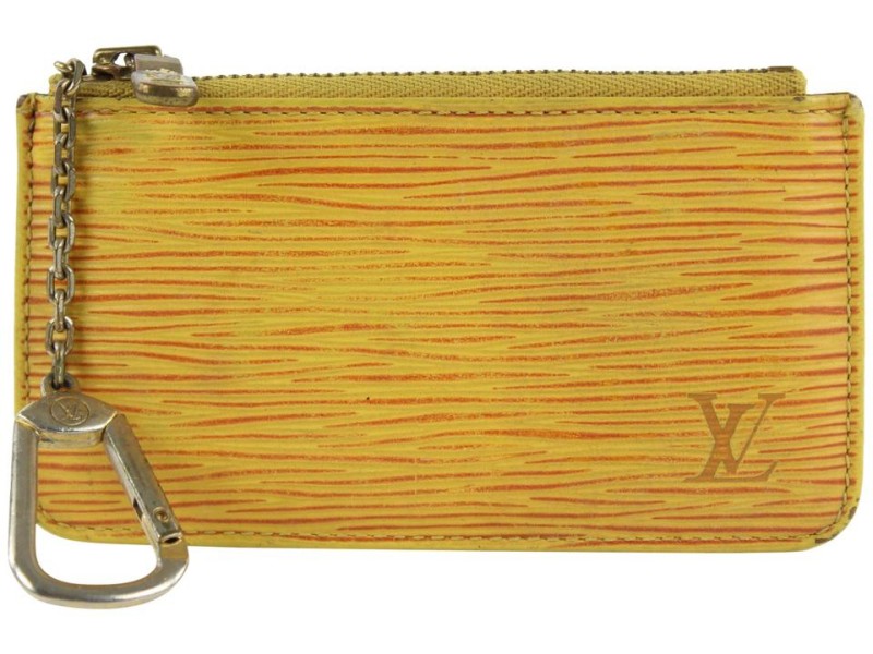Louis Vuitton Rare Yellow Epi Leather Pochette Cles Key Pouch Keychain 25lvs1223