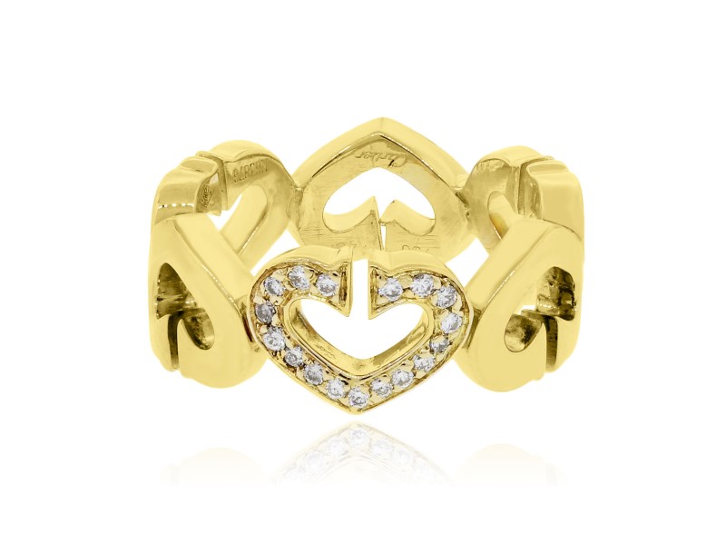 cartier gold heart ring
