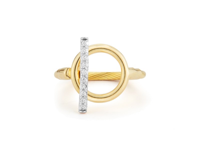 I.Reiss 14K Yellow Gold 0.06 Ring Size 7