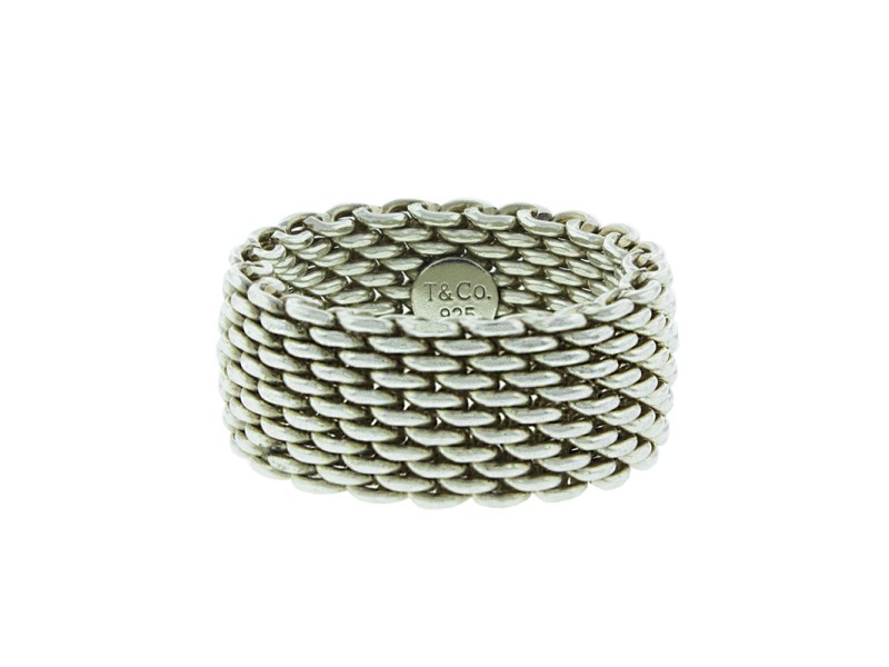Tiffany & Co. Sterling Silver Mesh Somerset Ring