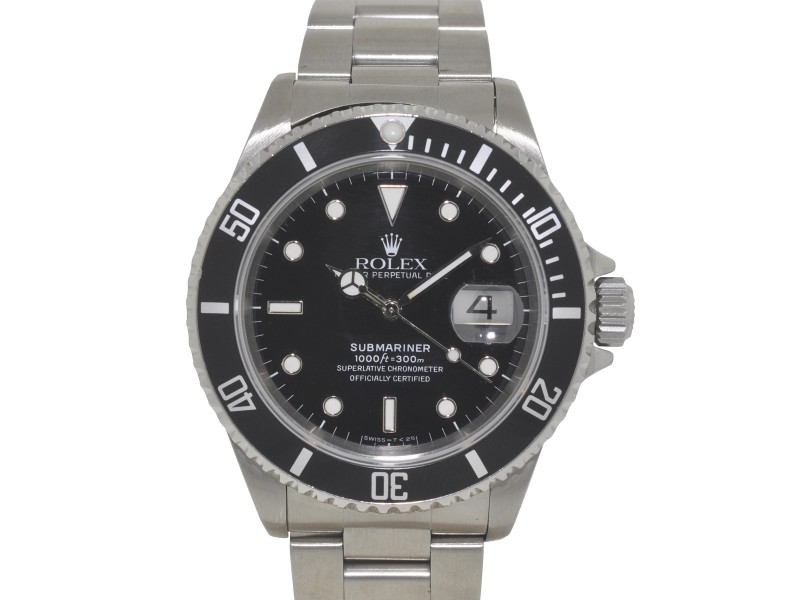Rolex 16610 Submariner Stainless Steel Black Dial Automatic Mens Watch