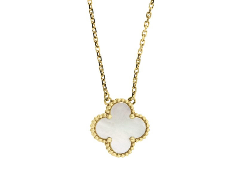 Van Cleef & Arpels Yellow Gold Vintage Alhambra Necklace 